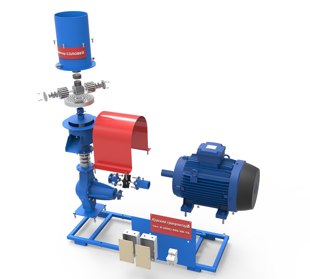 Гранулятор кормов Соловей-1m-380В (до 300 кг/час) | Курский Завод  Грануляторов